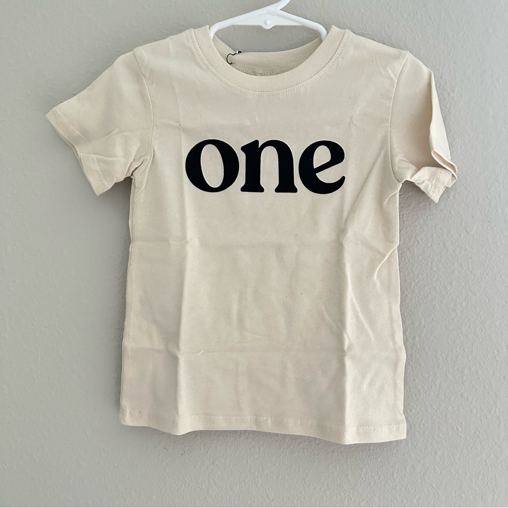 One Modern First Birthday Organic Baby Tee